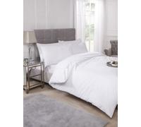 Percale Duvet Set In White - Double