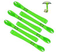 PERCARE Soft Loop Tie Down Straps - Green Nylon Loops, 12 Inch, 6 Pack - Compatible with ATV, UTV, Motorcycle, Scooter, Dirt Bike
