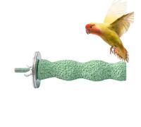 Perch - 4 Inch Stick Stand | Resin Bird Perch - pink textured accessory for healthy feet and stable grip, provides a comfortable resting spot when installed inside small bird cages.