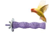 Perch - 4 Inch Stick Stand | Resin Bird Perch - pink textured accessory for healthy feet and stable grip, provides a comfortable resting spot when installed inside small bird cages.