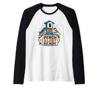 Perch Alert Ready Backyard Birdwatching Feeder Camera Raglan Baseball Tee