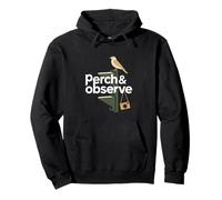 Perch And Observe Bird Watching Nature Photography Pullover Hoodie