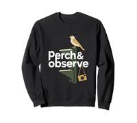Perch And Observe Bird Watching Nature Photography Sweatshirt