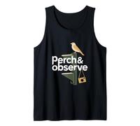 Perch and Observe Bird Watching Nature Photography Tank Top