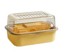 Perch Cage Acrylic Spacious Double-Layer Hamster cage that can be Taken Out for Home Use(Yellow)