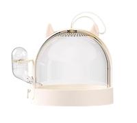 Perch Cage Hamster cage with Handle Portable for Going Out with Water Bottle for Home Use(White)