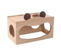 Perch Cage Hamster Nest Golden Bear Hiding House Wooden Small for Home Use(Medium)