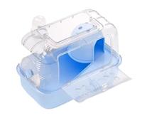 Perch Cage Hidden handle for easy carrying and running wheel hamster cage For Home Use(Blue)