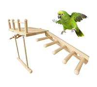 Perch Cage - Toys Climbing Swing Ramp - Natural Perches For, for Parakeets Cockatiels Canaries Prevention of Boredom from Loneliness