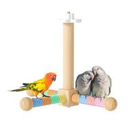 Perch for - 21.5 x 21.5 x 16.5 cm Cage Accessories for Parakeets, the Branches Loops, Interactive Rotating Perch for Cockatiels, Parakeets, Finches, Budgies, Canaries