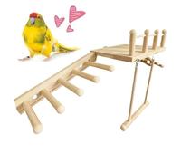 Perch for Parrots - Exercise Games with Ramp and Swing - Perches for Parrots and Large Birds - For Prevention of Boredom Mental Stimulation Alone in the Home Gio Area
