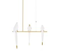 Perch Light Branch Pendant Small Brass/ White Dimmable