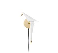 Perch Light Wall Lamp Brass/ White Large