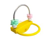 Perch Parakeet Toy, Rotating Rings Interactive, Training Pole with Enrichment Feature, Standing Resting with Exploring Detail, Bird Accessory, Useful Piece for Cockatiel Lovebird Macaw Climbing