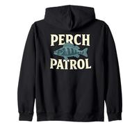 Perch Patrol Great Lakes Fishing Design Zip Hoodie