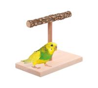 Perch Perch | Natural Wooden T-Shaped Bird Weighing | Exercise Bird Toy, Table Perch for Caopsitte, Peonies, Aras, Parrots