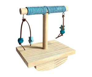 Perch Stand - Comfortable Cute Multiuse, Wooden Puzzle Game, Parrots Table Toy, Inseparable Animal Lovers Breeders Shelters | Multipurpose Outdoor Indoor Utilit