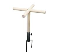 Perch Stand for Chickens and Hens, Outdoor Wooden Poultry Perch Layout with Quick Setup for Backyard Yard and Daily Run Use Chicken Stand Poultry Double Wooden Backyard Run Hen Rooster Resting Outdoor