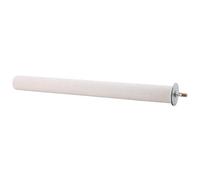 Perch Stand, Natural Wood Bird Claw Grinding Stick Scratching Rod for Small Medium Birds Cockatiel Parakeet Cage Toy Exercise Play Rest White 2.5x25cm