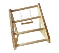 Perch Stand with Sparkling Panel Constructed From Sturdy Lumber for Enclosures Pens and Expanses Not Rotating Poultry Perch