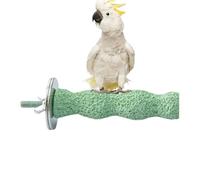 Perch Support Stand - Parrot Claw Chew Stick, Mouth Care Perch | Rough surfaces Beak Polisher, Mineral Enriched Natural Wood, Interactive Bird Cage Toy Budgies, Chinchillas, Squirrels