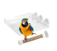 Percha De Ventana Para Pájaros Con Bandeja De Excrementos, Y