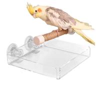 Percha ventana para pájaros Soporte ventana con y bandeja