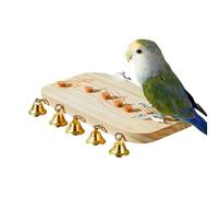 Perches Parakeets, Wood Parrot Swing Stand, 17x10cm/6.69x3.94 Inches Chew Toys with Musical Notes for Finches, Cockatiels, Lovebirds, Chinchillas, Small Animals, Indoor and Outdoor Use