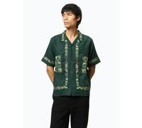 Percival Import Embroidered Cuban Shirt (Linen) - Forest Green - Green / S