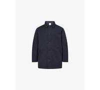 Percival Mens Percival Sherlock Long-Sleeve Cotton Blend Trench Coat Midnight With Olive L