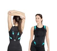 PERCKO - Next Generation Compression Sports T-Shirt for Back Pain Relief, Enhanced Support, Breathable Fabric, Women, Color Black, XS