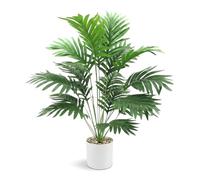 Perclyzm Faux Areca Palm Plant with Pot, 85cm Tall Fake Palm Tree, Artificial Decorative Plant for Indoor Outdoor Home Office Garden Decoration (Areca Palm Plant)