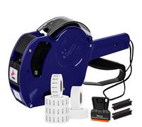 Perco Lite 1 Line Dater Gun with Labels Kit - Includes 1 White Roll, 1 Roll of Best by Labels, 2 Ink Rollers, 1 Ink roll and Labels Pre-Loaded