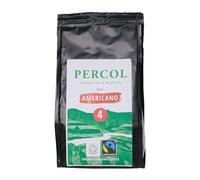 Percol - Rich Americano Blend Ground Coffee (6x200g), 100% Fairtrade Organic Hand-Picked Arabica Beans, Milk Chocolate & Walnut Notes, Strength 4, Sustainable, Plastic-Free Eco Pouch, Compostable Bag