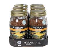 Percol - Smooth Colombian Instant Coffee (6x100g), 100% Hand-Picked Colombian Arabica, Freeze Dried, Light & Fruity Citrus Notes, Strength 3, Sustainable, Metal Lid, Recyclable, Rainforest Alliance