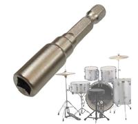 Percussion drillBit - 5x1 Cm, Steel drumKey, Metal Tuning Accessory With Keychain Storage | Universal drumTension Tool For Electronic drumRods Cymbals Hardware Replacement Kit Professional