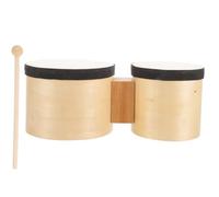 Percussion Drum 4 Inch 5 Inch Instrument for Adults | Beige Wood Finish, Early Education and Dance Classes Use, Drum Stick Included, Stable Sound and Sturdy Build