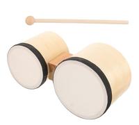 Percussion Drum Beginners Instrument for Adults, Beige Wood | 4 Inch and 5 Inch Sizes, Drum Stick Included, for Dance Classes and Early Education