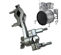 Percussion Drum Clamp - 6.7x4.3x1.38in Stable Adjustable Drum Stand Holder | Compact Cowbell Mounting Accessory For Musicians, Drummers, Band Setup, Studio Practice, Live Music, Men, , Hardware