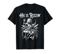 Percussion Drum Funny Rizz He is Rizzin Jesus Drumming T-Shirt