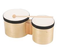 Percussion Drum Set for Adults, 4 Inch 5 Inch Wooden Hand Drum | Easy to Operate, Sound Stability for Dance Classes and Early Education, Beige Finish with Drum Stick