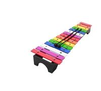 Percussion Instrument 15 Tone Aluminum Plate Qin 15-tone Glockenspiel 15 Tone Hand Knocked Qin For Beginners And Students (Color : Color)