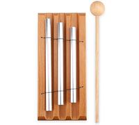 Percussion Instrument, 3-Tone Develop Coordination & Rhythm Percussion Instrument 3 Steel Bars with Wooden Mallet Toy for Kids