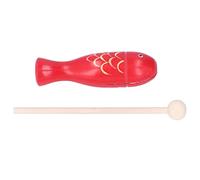 Percussion Instrument in the Form of Wooden Fish for Children, Colorful Rhythm Toy for Children, Artisanal Musical Day, Birthdays, Solid Wood, 5.7 inches. Applicable scene: Family, School,