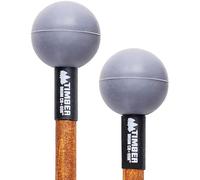 Percussion Mallet Pair, Mallets for Keyboard Music and Tongue Drum, Hard Rubber Heads -- Made in U.S.A. -- Stained Solid Birch Handles