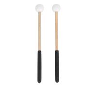 Percussion Mallet, Rubber Maple Tongue Drum Mallet, 22cm Length Drum Sticks for Tongue Drum, Glockenspiel, Xylophone, Etc, Suitable for Performances (White)