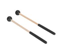 Percussion Mallet Rubber Xylophone Mallets with Wood Handle, 15 Inch Long, Suitable for Tongue Drum, Glockenspiel, Xylophone, Parties, Concerts (Black)