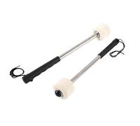 Percussion Mallet Set - Soft Felt Bass Drum Sticks, Anti-Skid Handle, Two Piece Adult Drum Accessory | Music Practice And Performance Tool For School Orchestra Concert Classroom And Professional Use