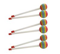 Percussion Mallets Set - 6 Lollipop Shape Soft Drumsticks Foam Head, Soft Timpani Mallets Children's Hand, Colourful Percussion Sticks | Interactive Music Toy Drums Learning Fun Children