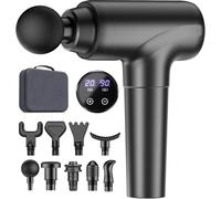Percussion Massage Gun Deep Tissue, Handheld Electric Muscle Massage Gun, Portable 20 Speeds Back Massage for Athletes Pain Relief with 9 Massage Heads, Suitable for Gym Office Home Travel